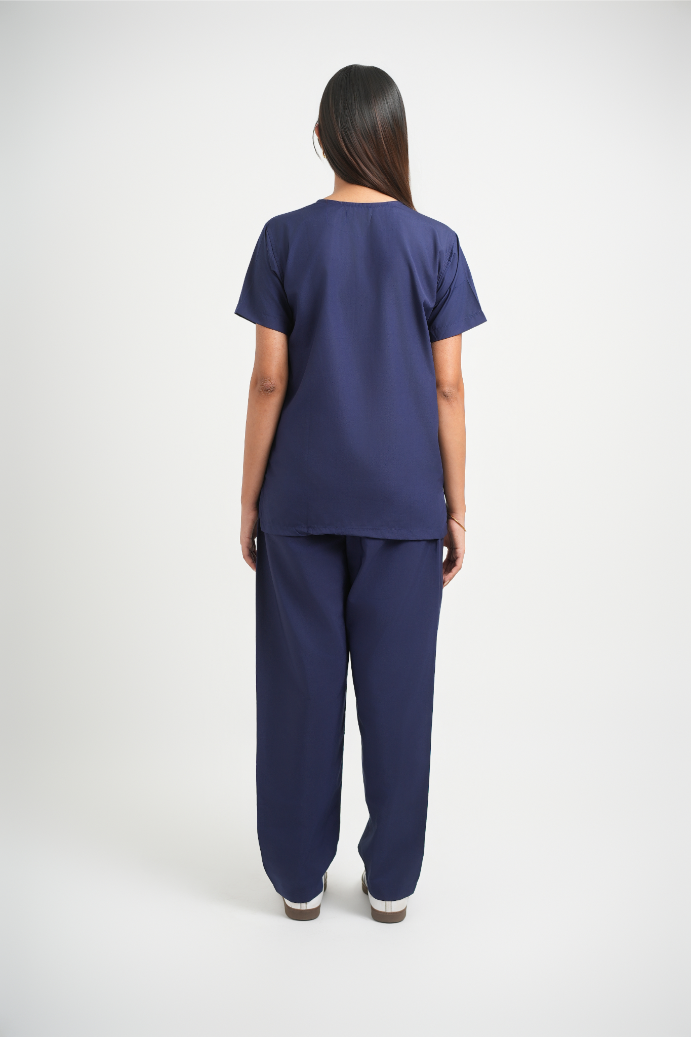 Female Scrub Suit – 5 Pockets | Navy Blue | Cotton-Blend Medical Uniform for Women