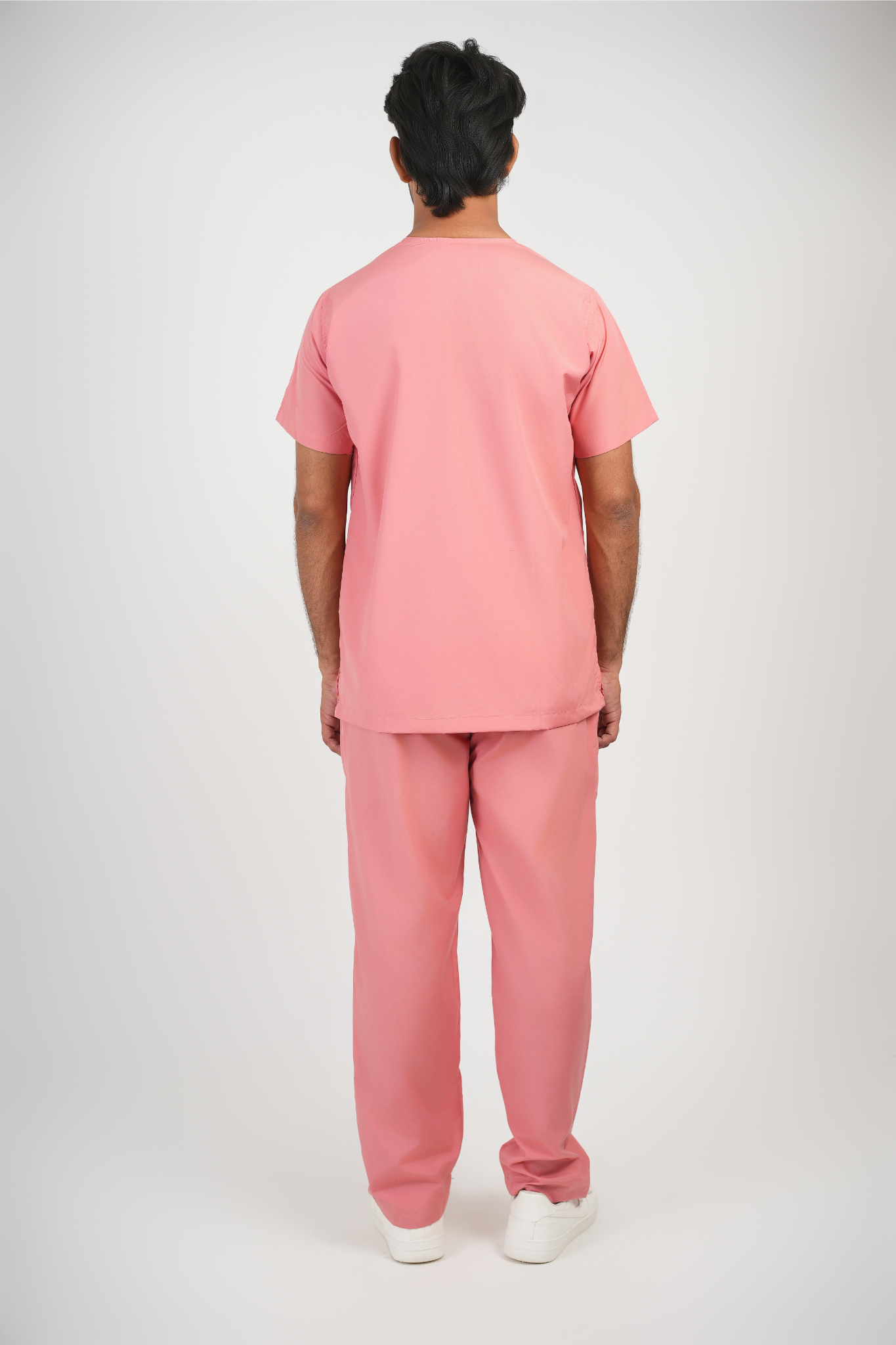 Male Scrub Suit – 5 Pockets | Pink | Comfortable & Durable Medical Uniform for Men