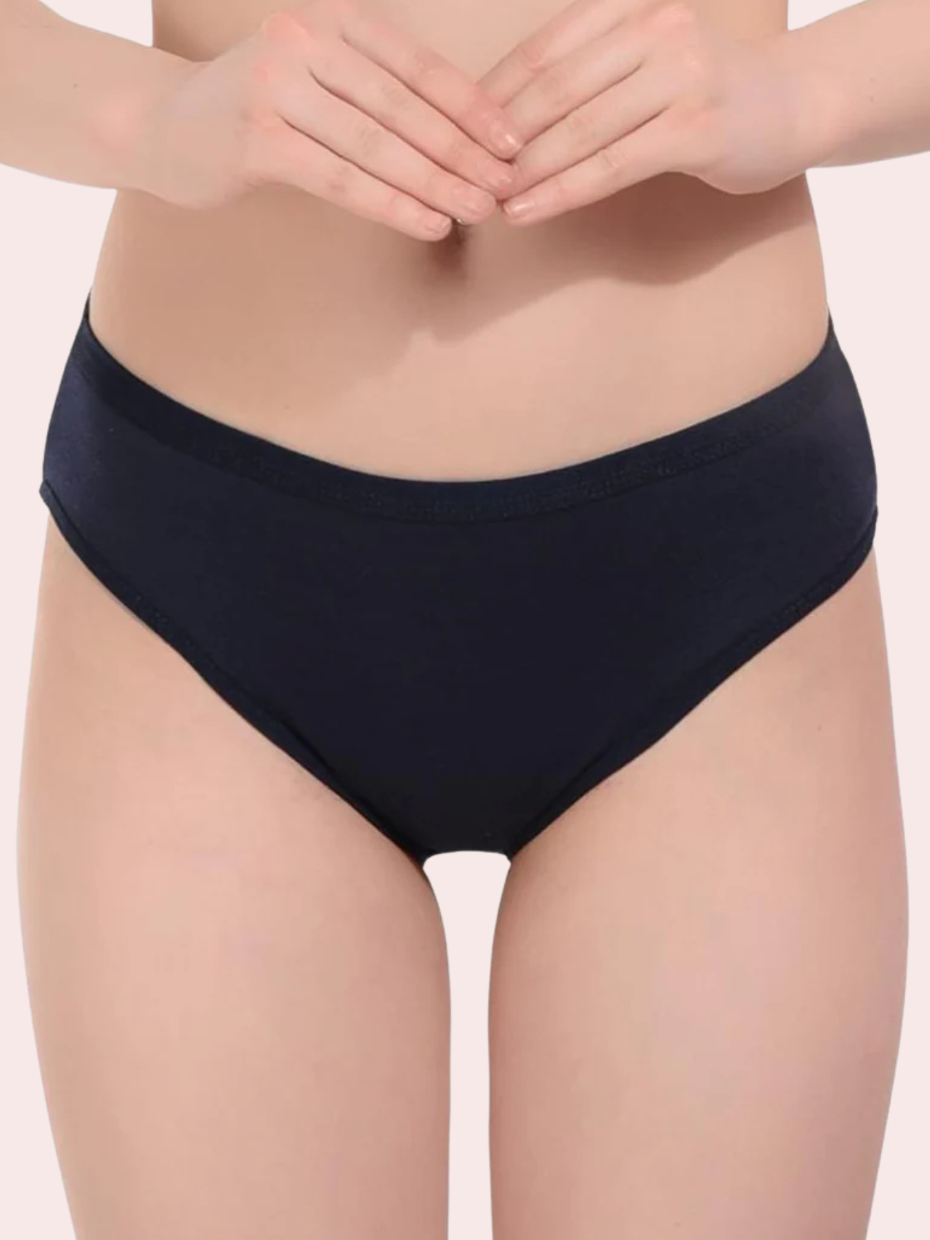 Women's essentials Medium Rise Full Coverage Hipster Panty - Dark Blue