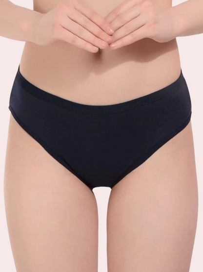 Women's essentials Medium Rise Full Coverage Hipster Panty - Dark Blue