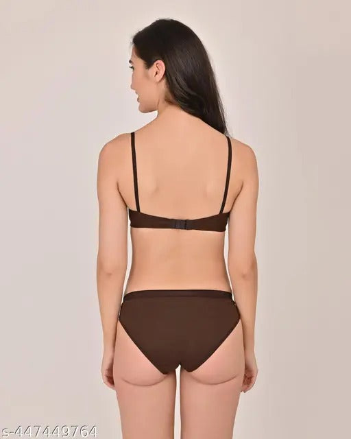 Pack of 3 Beautiful Women's Solid Lingerie Sets