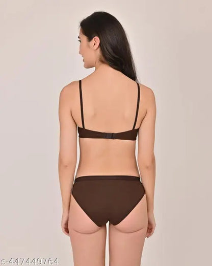 Pack of 3 Beautiful Women's Solid Lingerie Sets