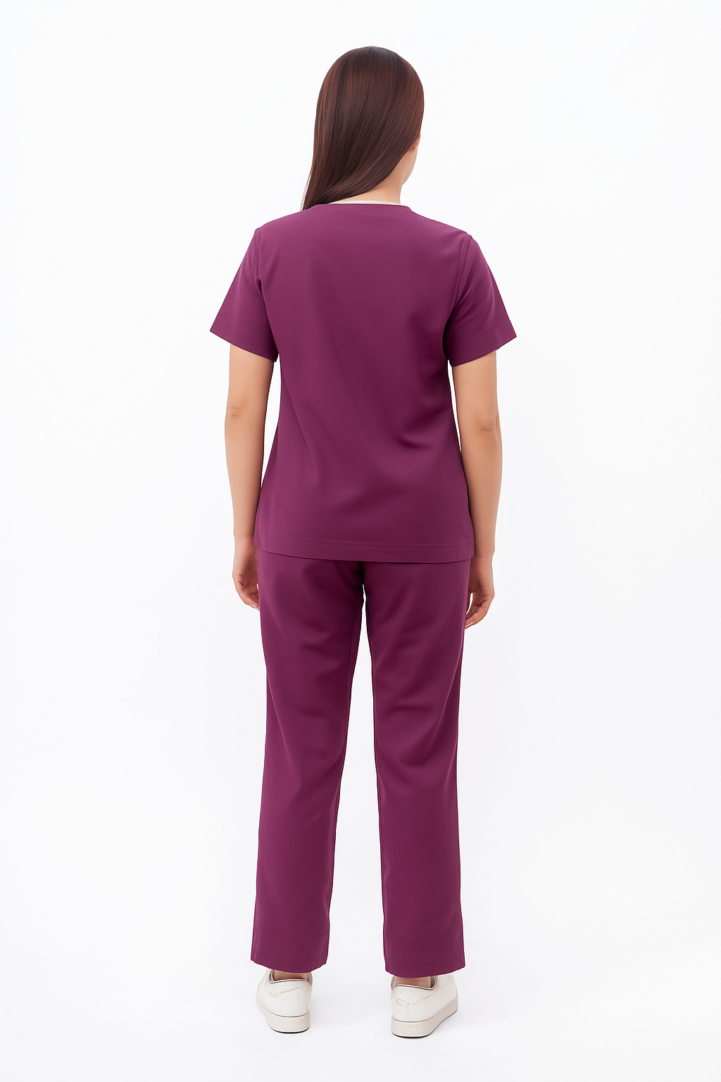 Male Scrub Suit – 5 Pockets | Wine | Cotton-Blend Medical Uniform - Zylacia