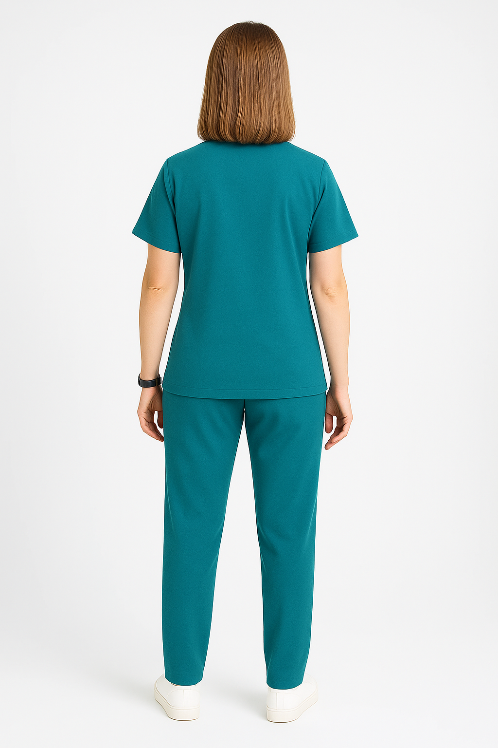 Female Scrub Suit – 5 Pockets | Forest Green | Comfortable Cotton-Blend Medical Uniform for Women - Zylacia