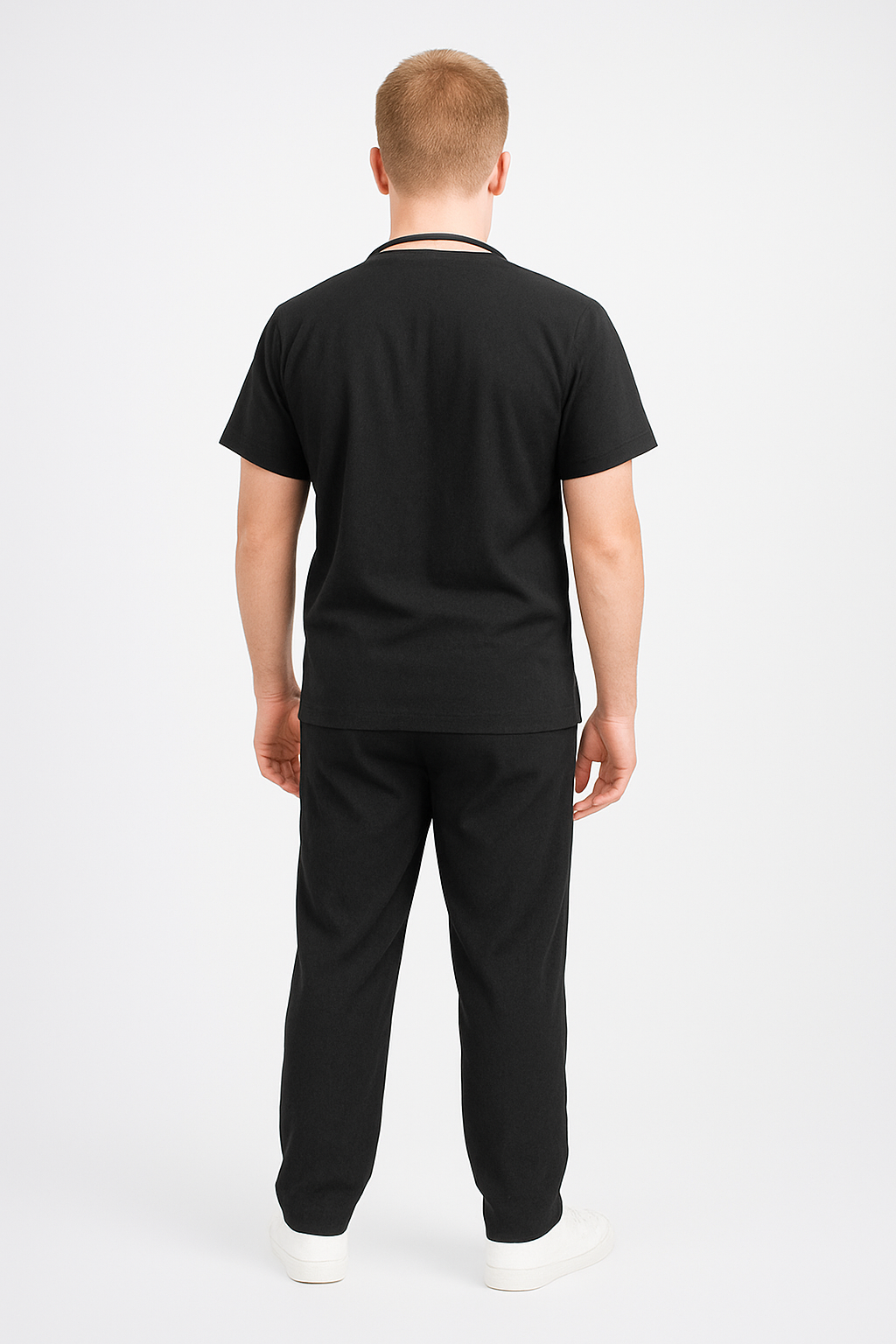 Male Scrub Suit – 5 Pockets Black