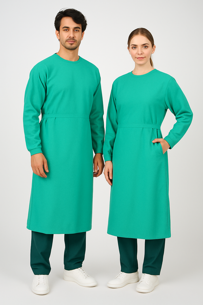 OT Gown – Unisex | 100% Premium Cotton | Hospital Surgical Gown - Zylacia