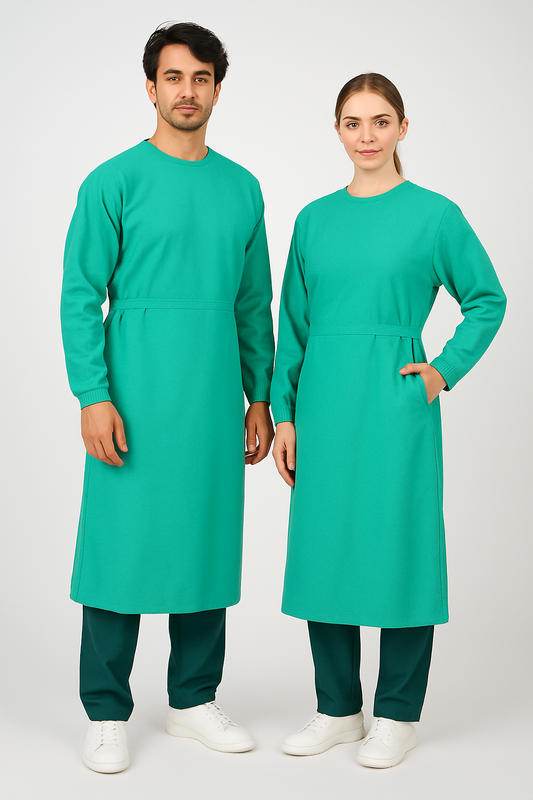 OT Gown – Unisex | 100% Premium Cotton | Hospital Surgical Gown - Zylacia