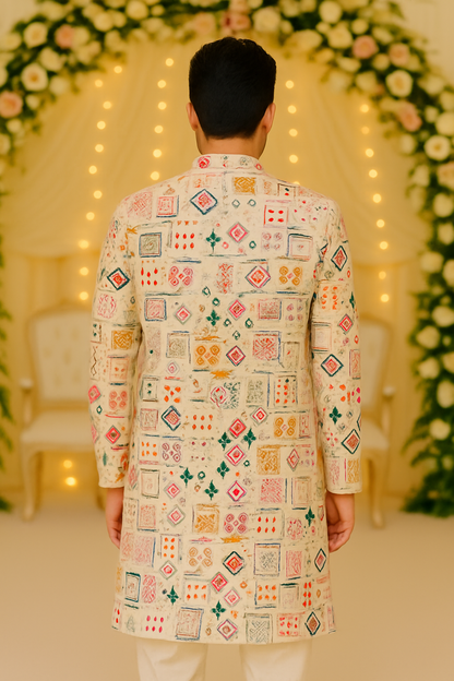 Asthetic Printed Chiken Squence kurta