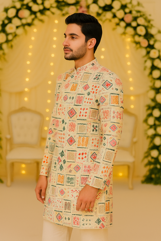 Asthetic Printed Chiken Squence kurta