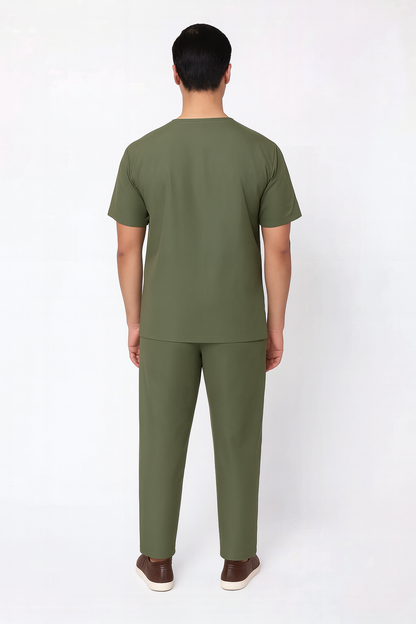 Male Scrub Suit – 5 Pockets Grey