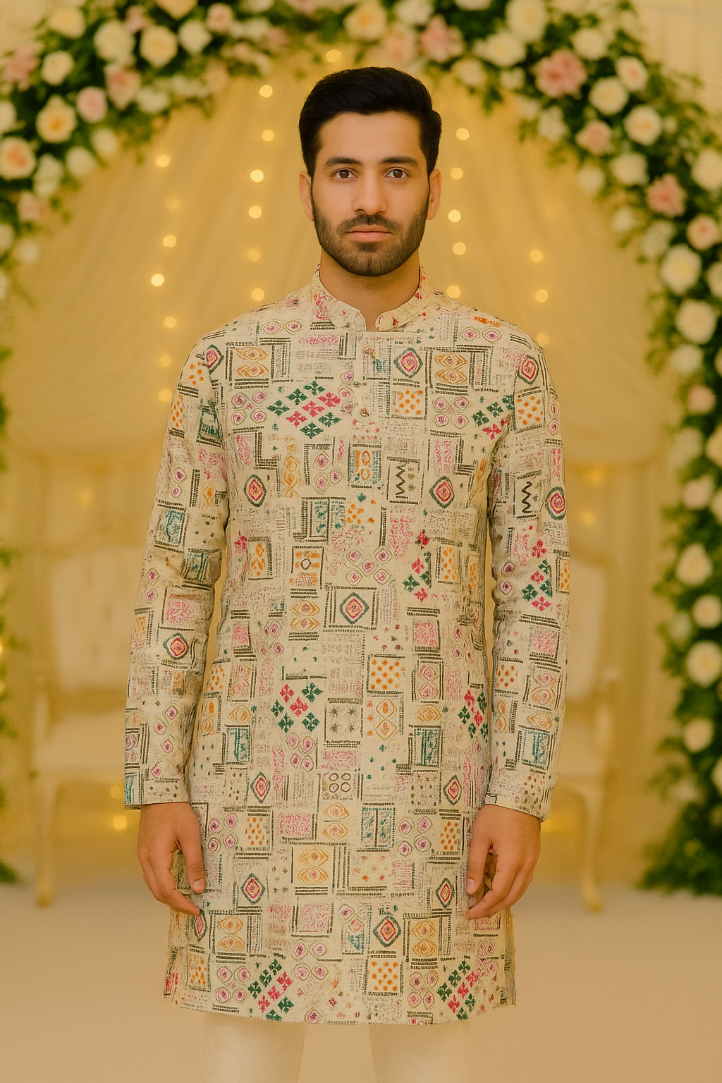 Asthetic Printed Chiken Squence kurta