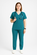 Female Scrub Suit – 5 Pockets Forest Green
