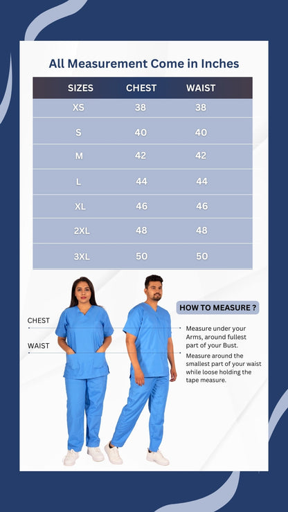 Male Scrub Suit – 5 Pockets | Grey | Premium Cotton-Blend Medical Uniform