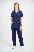 Female Scrub Suit – 5 Pockets Navy Blue