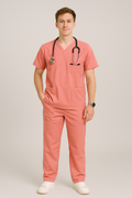 Male Scrub Suit – 5 Pockets Pink