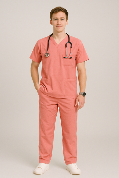 Female Scrub Suit – 5 Pockets | Olive | Comfortable Cotton-Blend Medical Uniform for Female