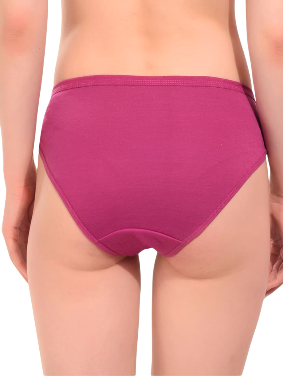 Full Coverage Medium Rise Hipster Panty (Pack of 3) - Multicolor