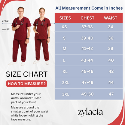 Female Scrub Suit – 5 Pockets | Navy Blue | Cotton-Blend Medical Uniform for Women