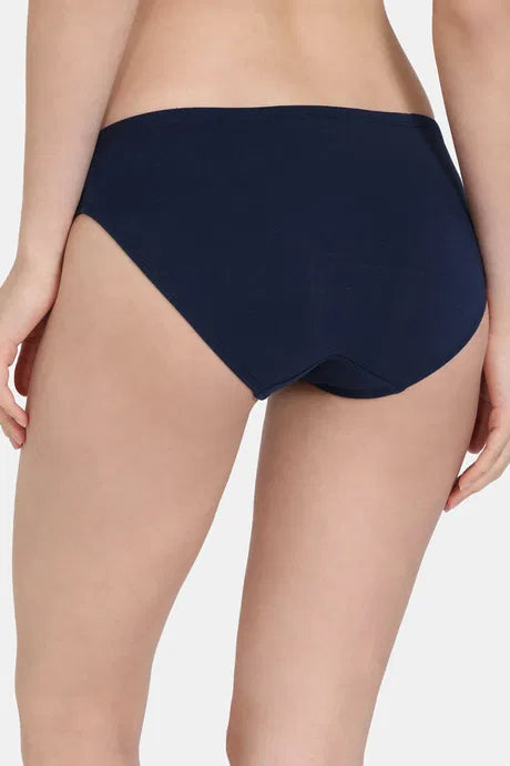 Women's essentials Medium Rise Full Coverage Hipster Panty - Dark Blue
